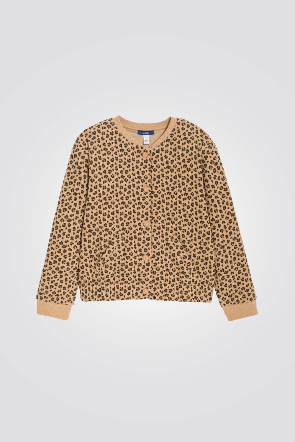 סווטשירט לילדות הדפס מנומר