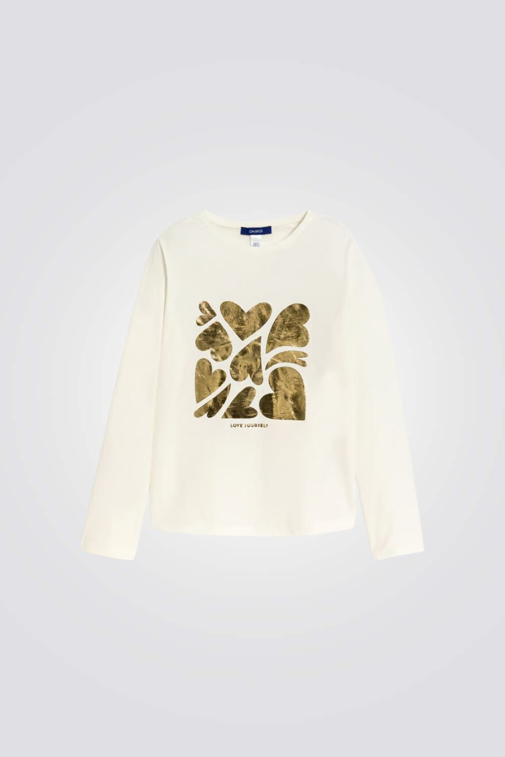 טישירט לילדות עם שרוולים ארוכים