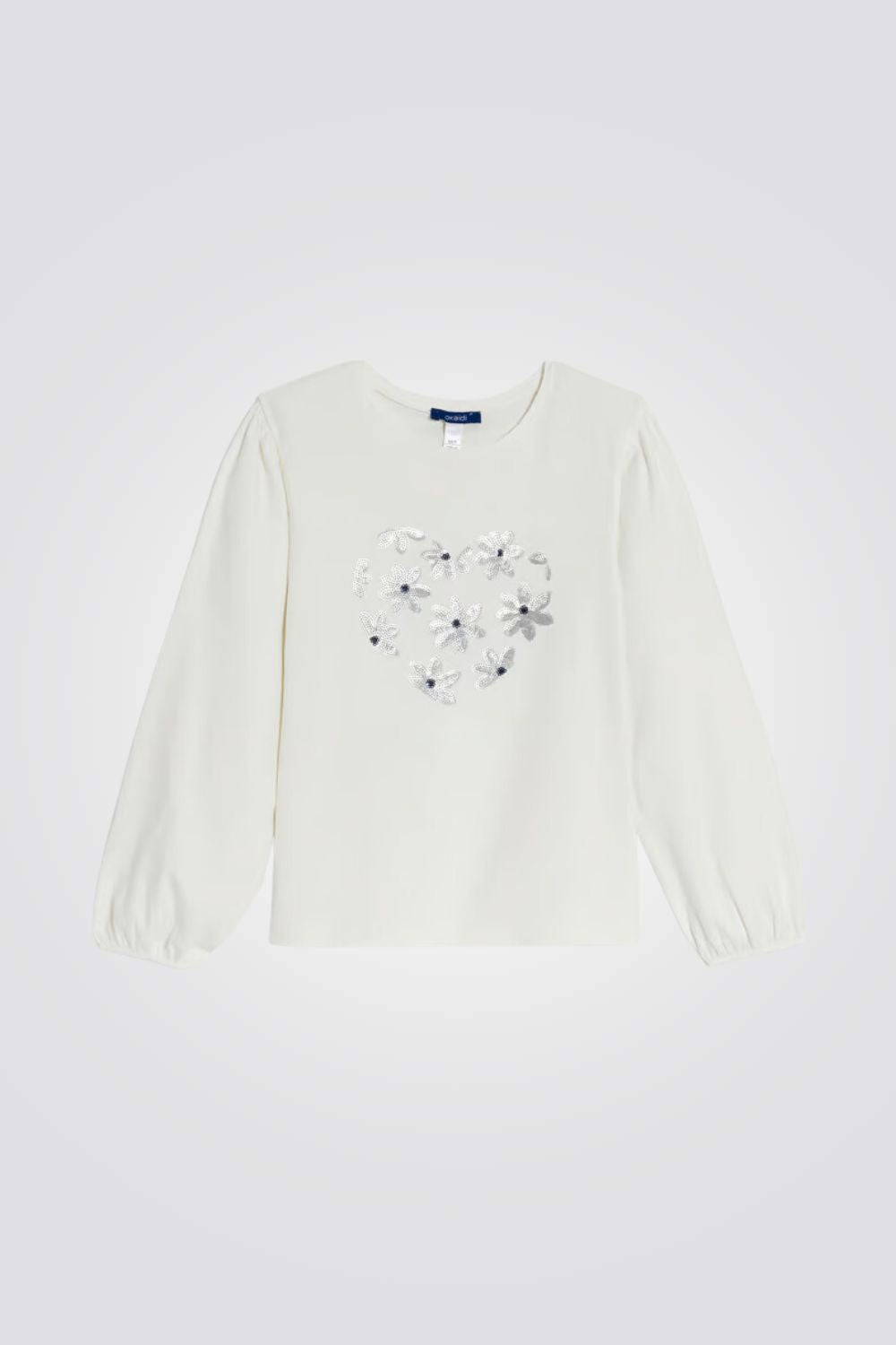 טישירט לילדות עם שרוולים ארוכים