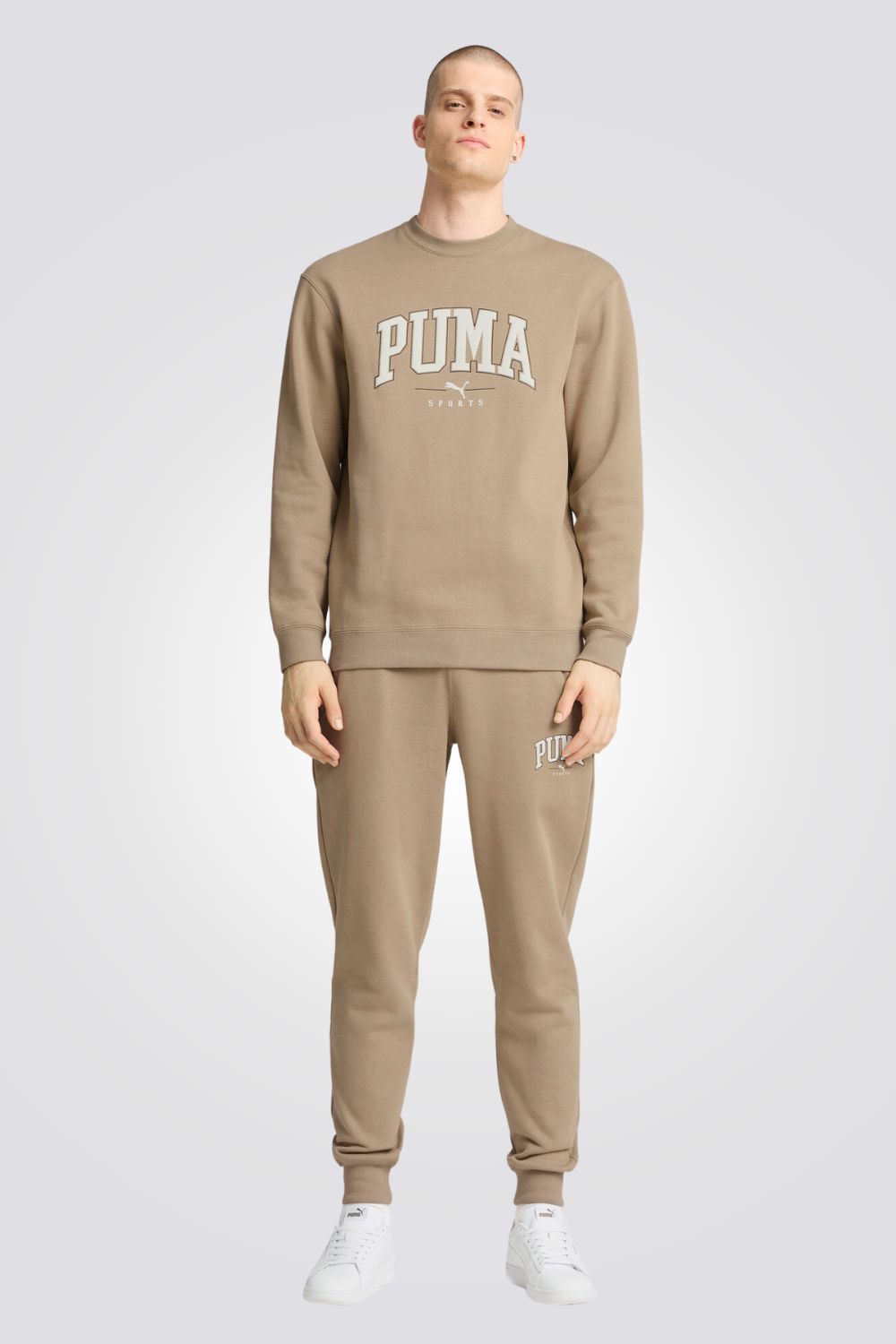 סווטשירט לגברים בצבע חום