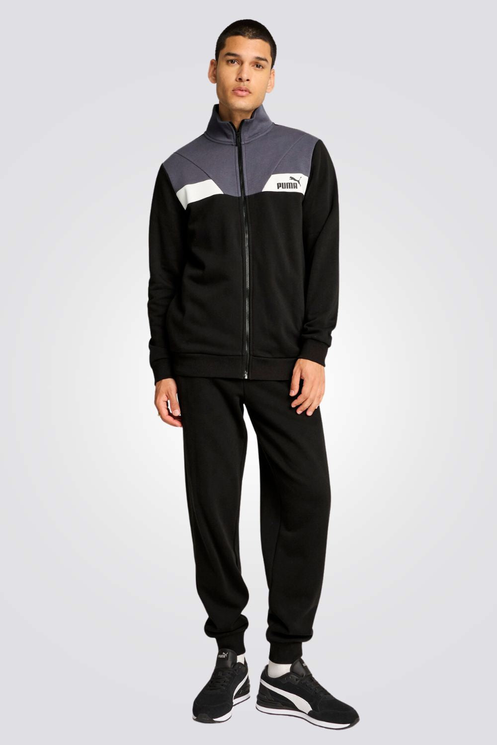 חליפת פוטר לגברים בצבע כחול ושחור