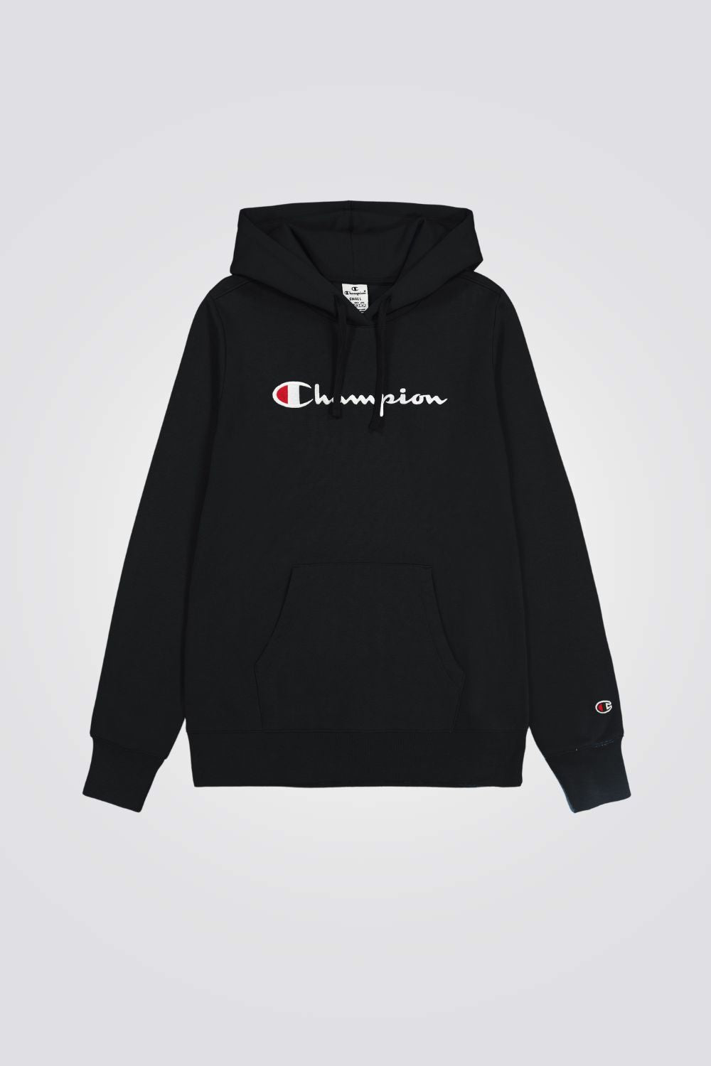 סווטשירט קפוצ'ון לנשים בצבע שחור