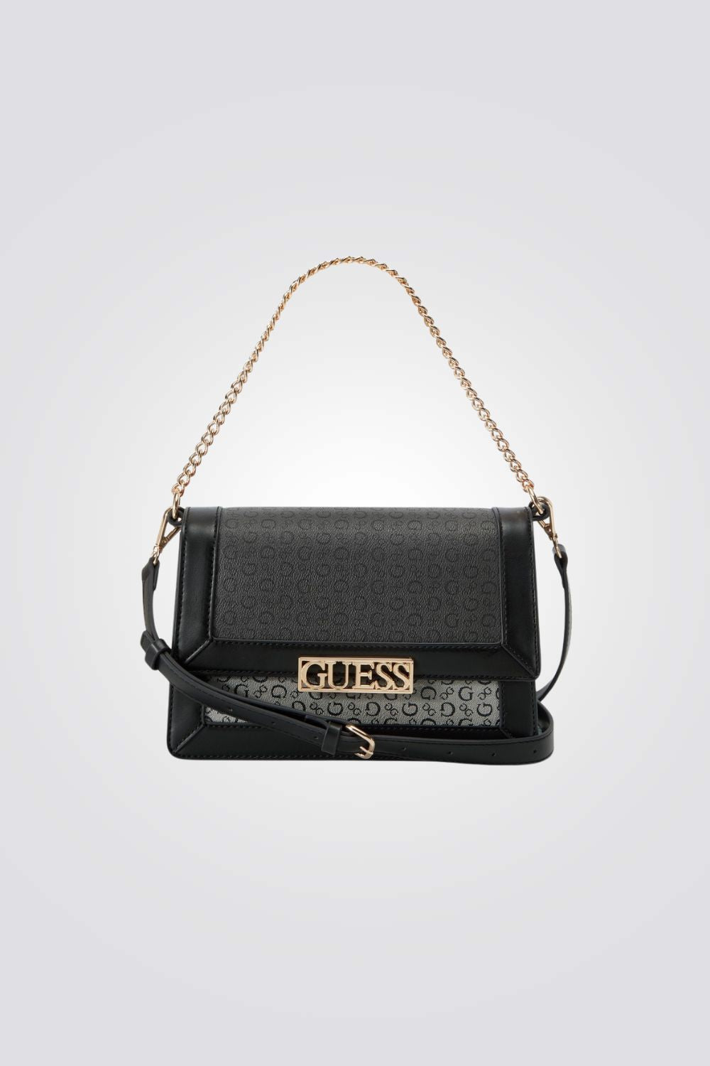 תיק יד לנשים בצבע שחור ואפור