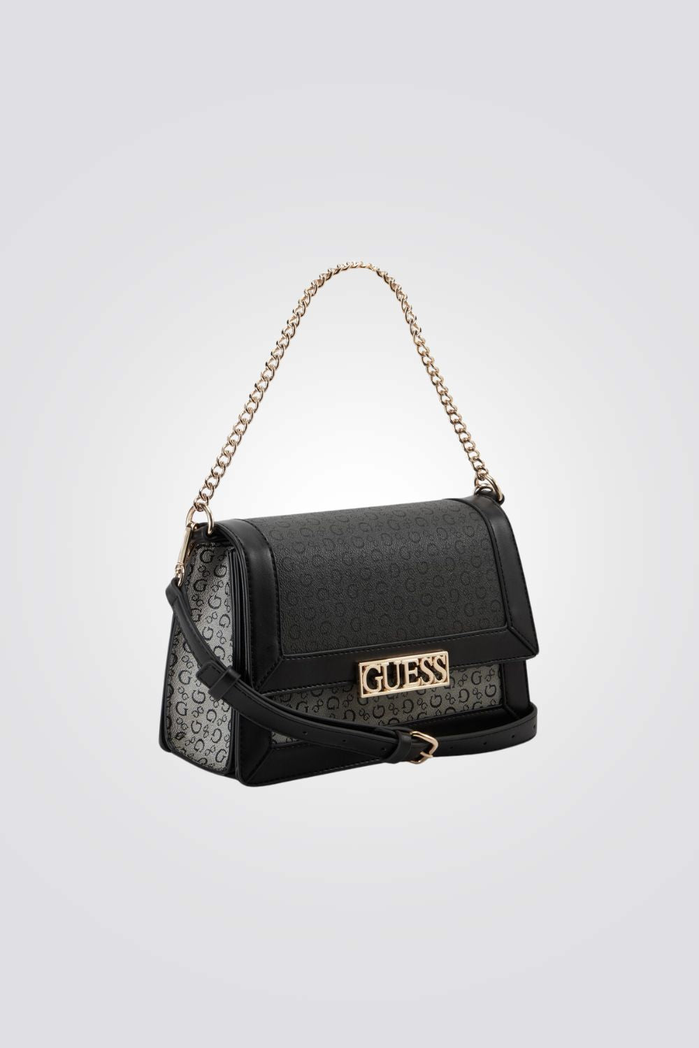 תיק יד לנשים בצבע שחור ואפור