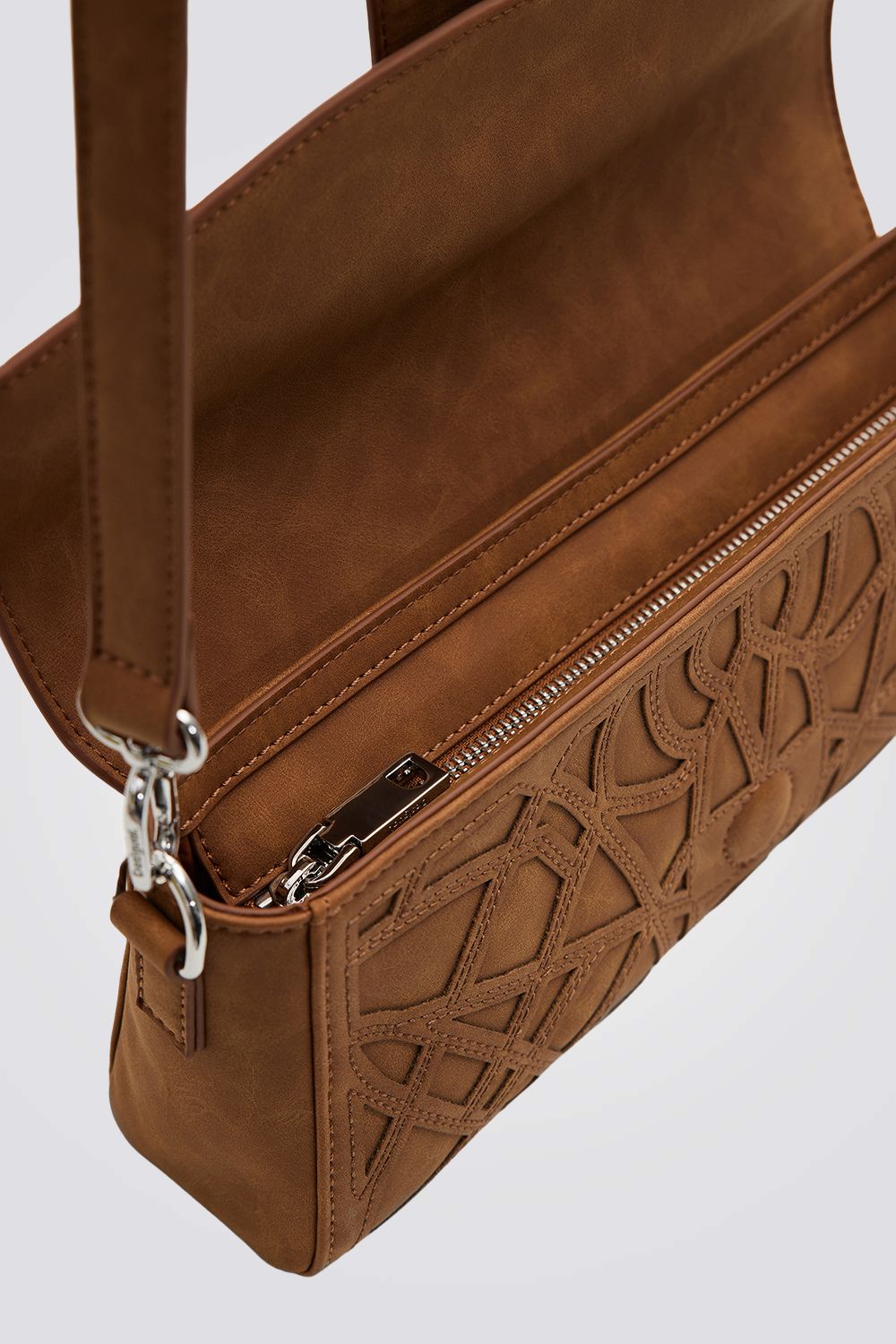 תיק צד לנשים בצבע חום