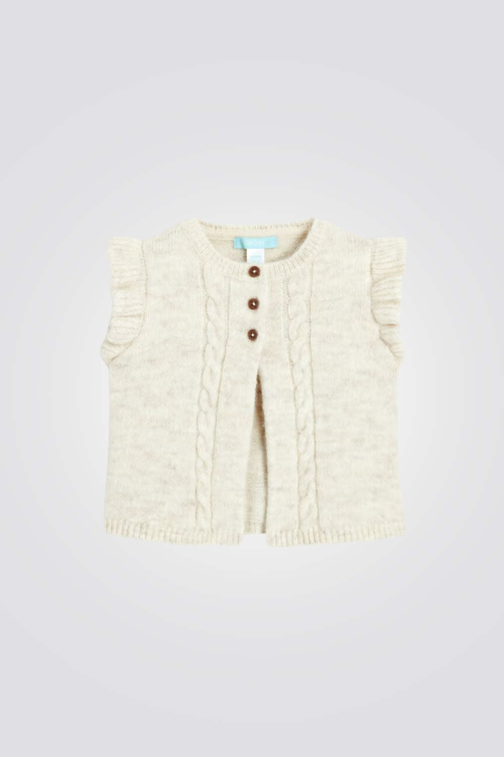 סריג ווסט לתינוקות בצבע בז'