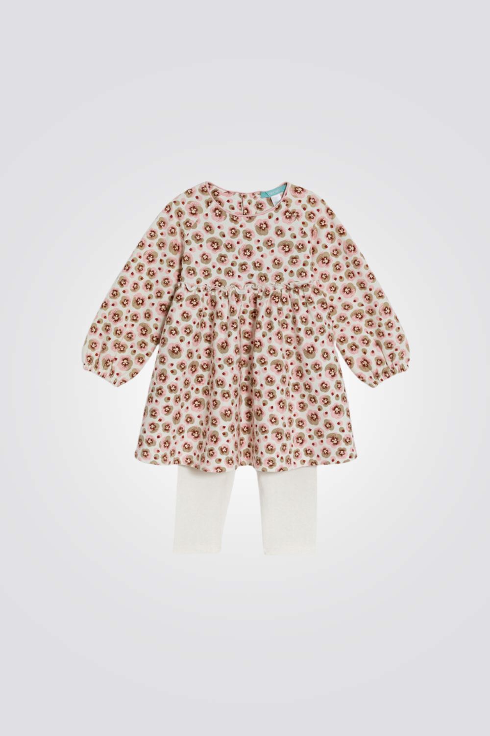 חליפת שמלה לילדות הדפס פרחוני