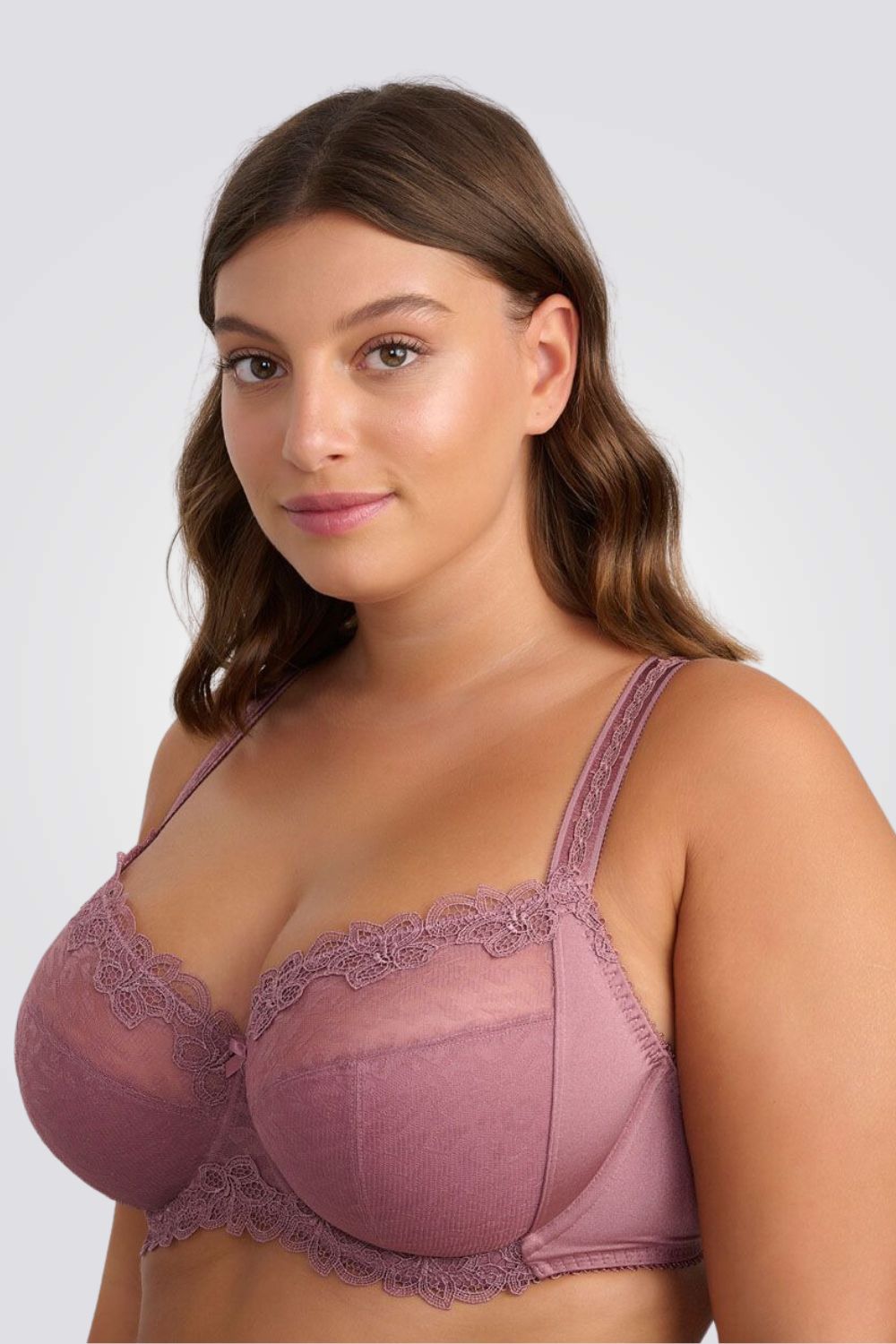 חזיית ספייסר ותחרה בצבע סגול