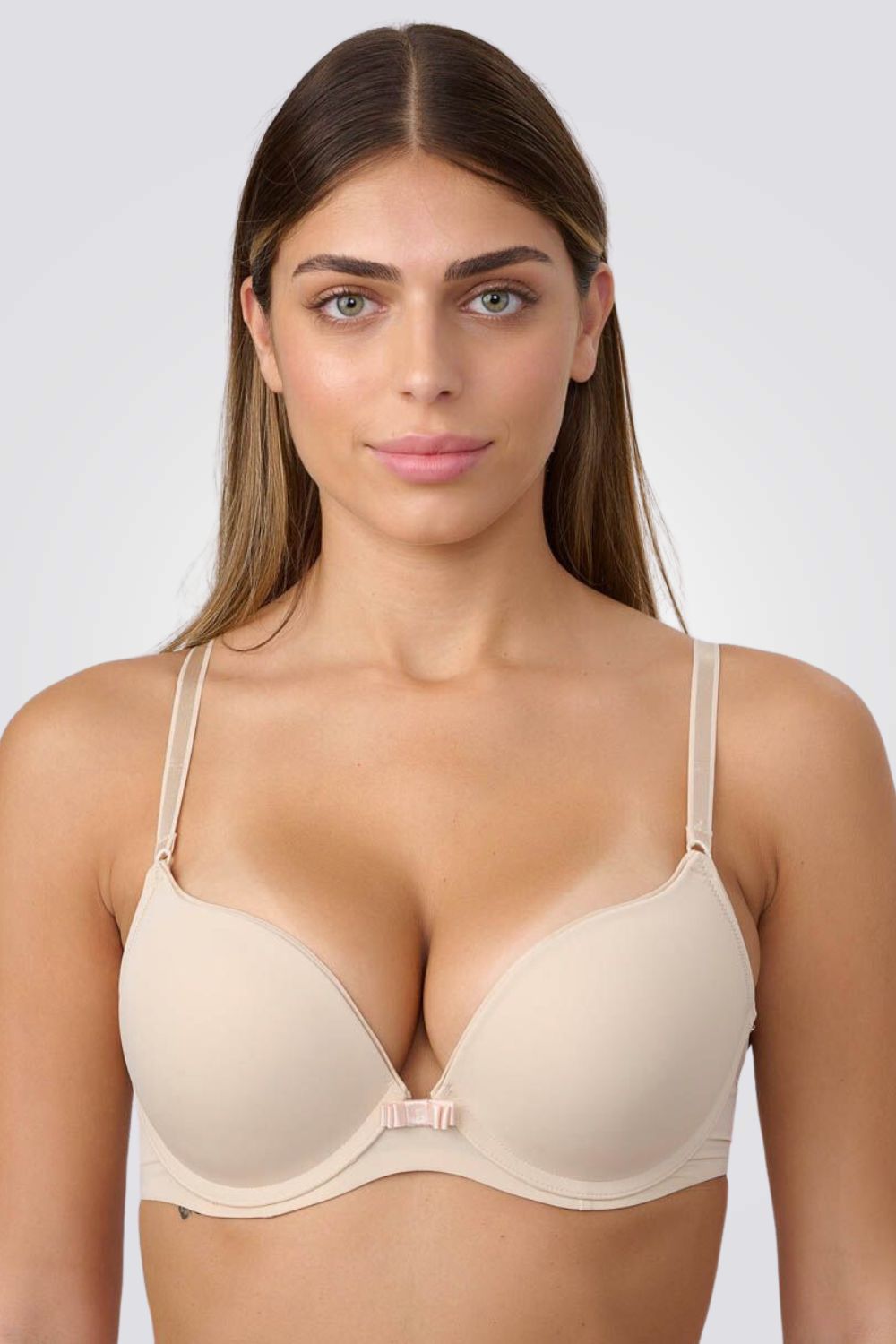 NUDE חזיית דאבל פוש אפ חלקה