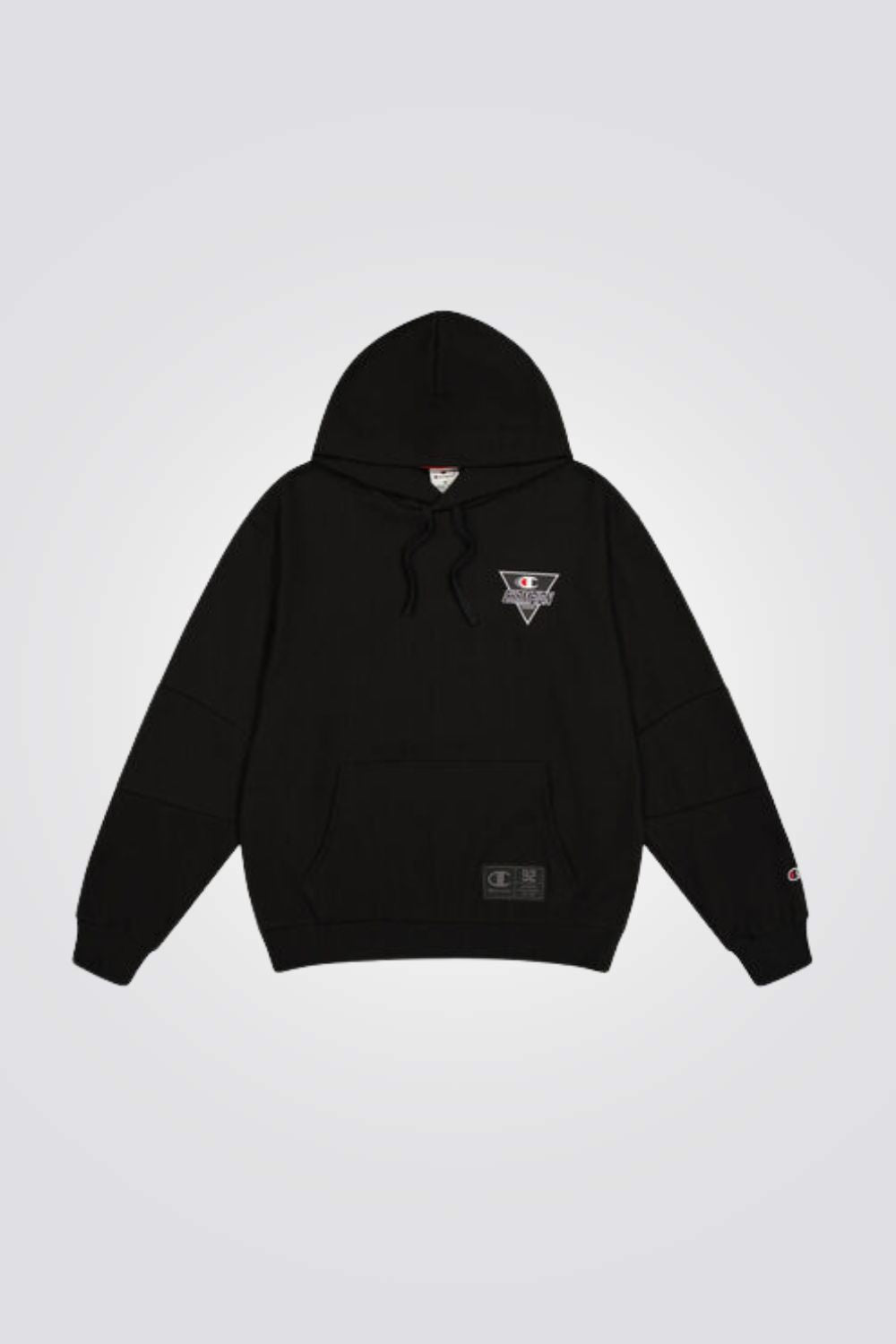 סווטשירט קפוצ'ון לגברים בצבע שחור 