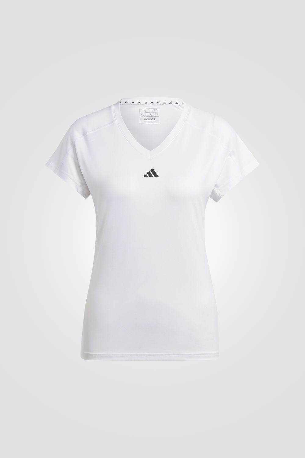 טישירט לנשים בצבע לבן עם לוגו 