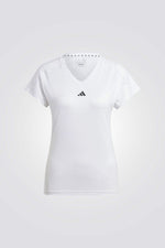 טישירט לנשים בצבע לבן עם לוגו 