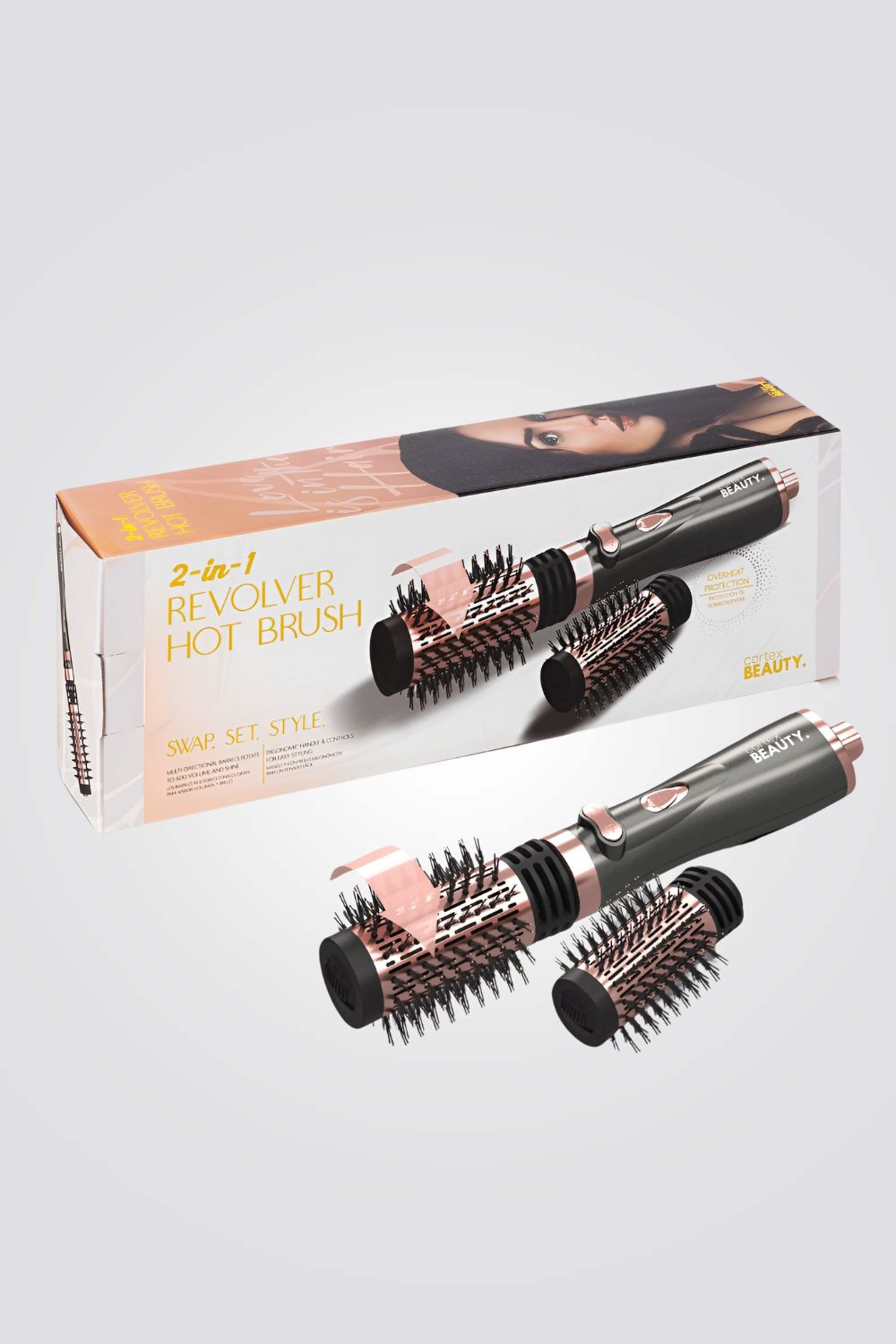 מברשת פן 2 ב-1 שחור