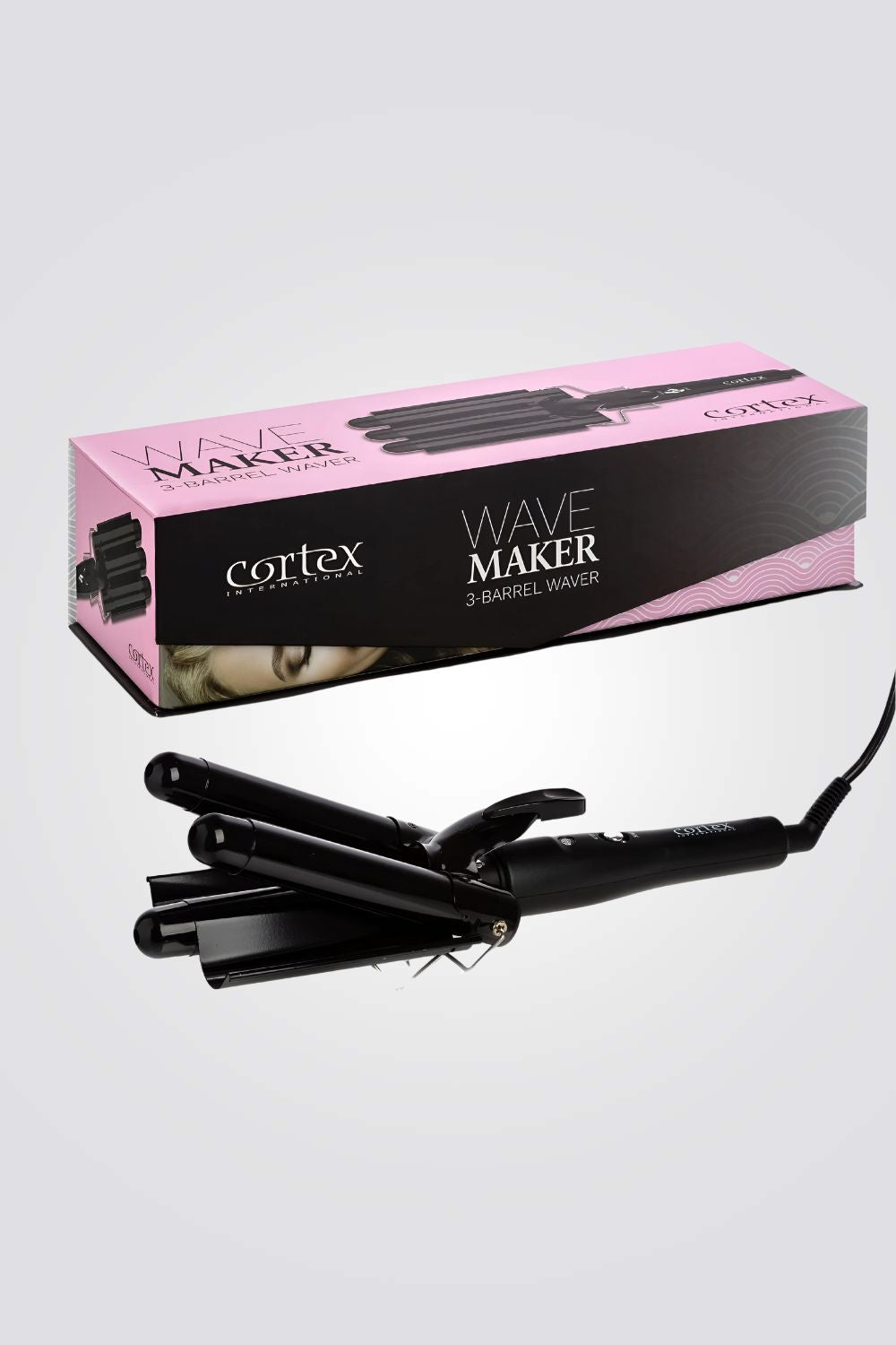 מסלסל שיער תלת גלי בצבע שחור