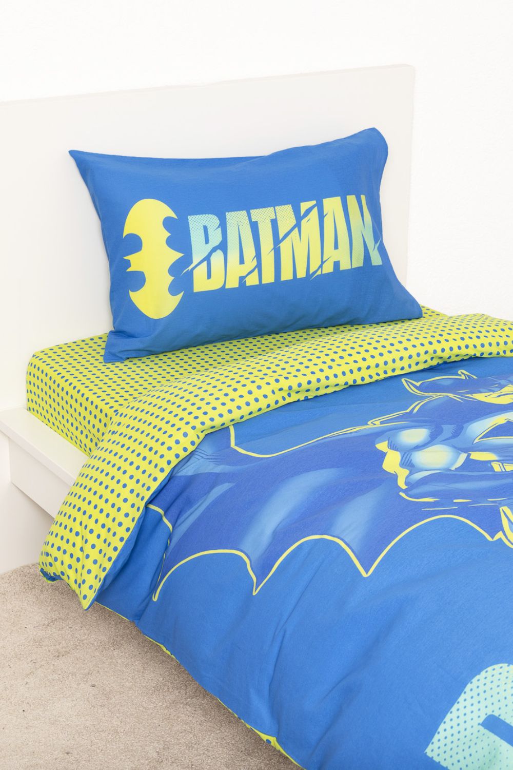 סט מצעים מיטה וחצי 120/200 ס"מ דגם BATMAN