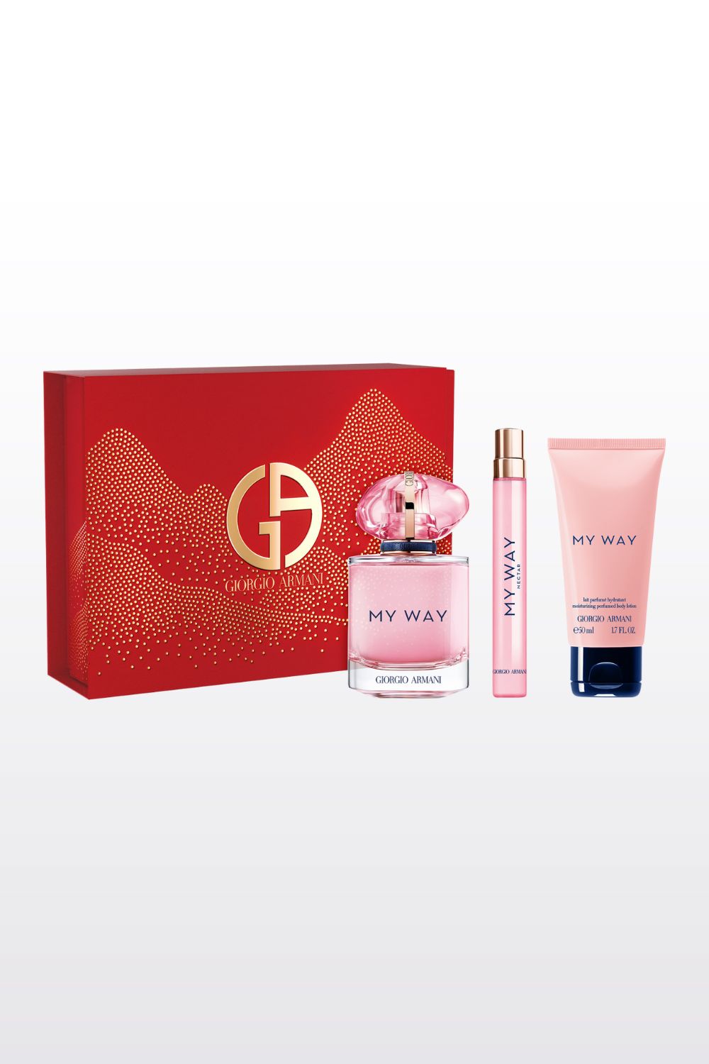 מארז בישום לאישה 90 מ"ל + 10 מ"ל + תחליב גוף 50 מ"ל My Way Nectar E.D.P