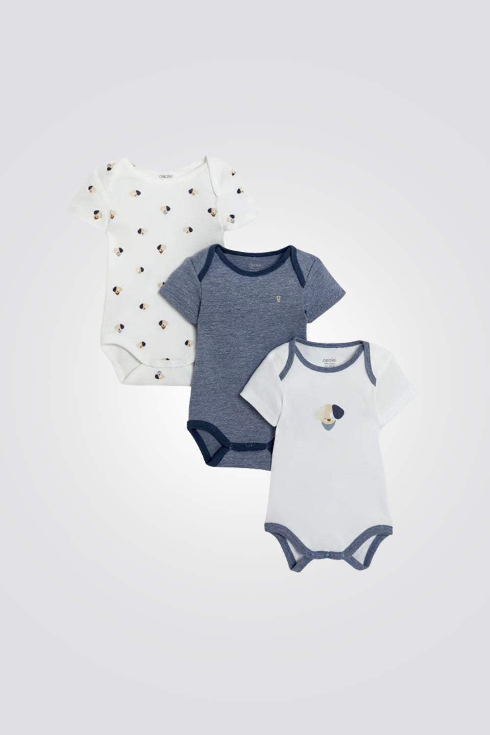 שלישיית בגדי גוף קצרים לתינוקות 