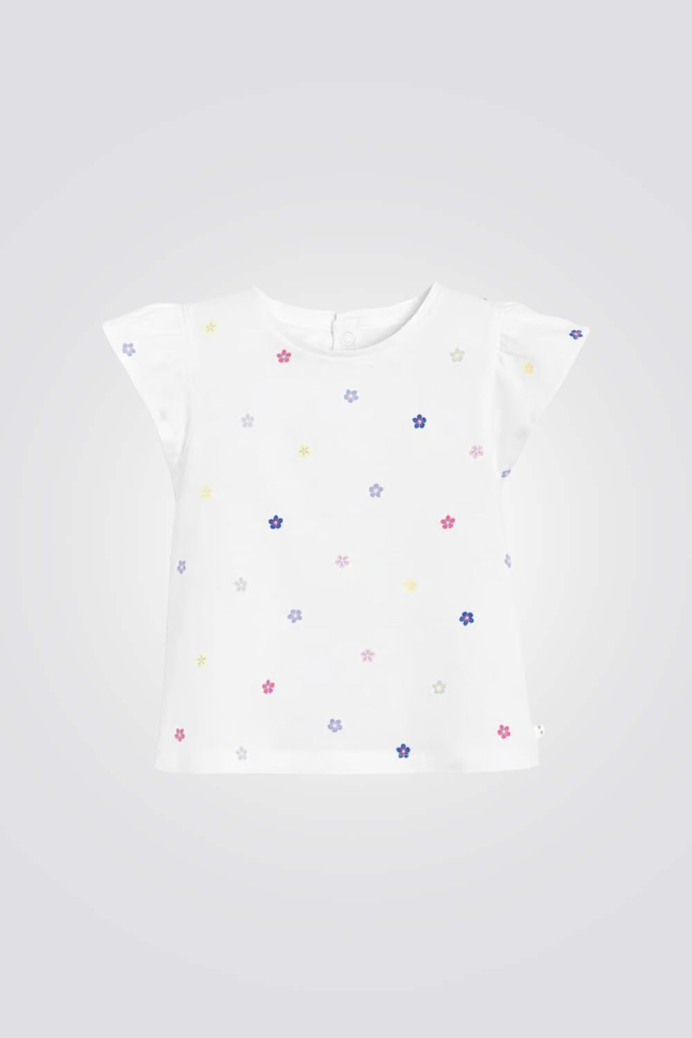 טישירט לתינוקות בצבע לבן עם הדפס