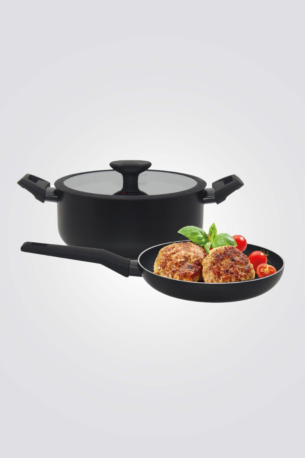 סט 3 חלקים סיר 24 ס"מ + מכסה + מחבת 24 ס"מ Gourmet