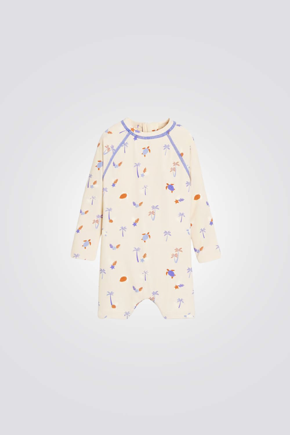 בגד ים לתינוקות בצבע בז' עם הדפס 