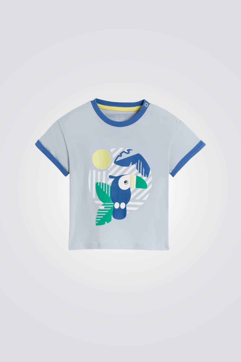 טישירט לתינוקות בצבע תכלת עם הדפס חיות