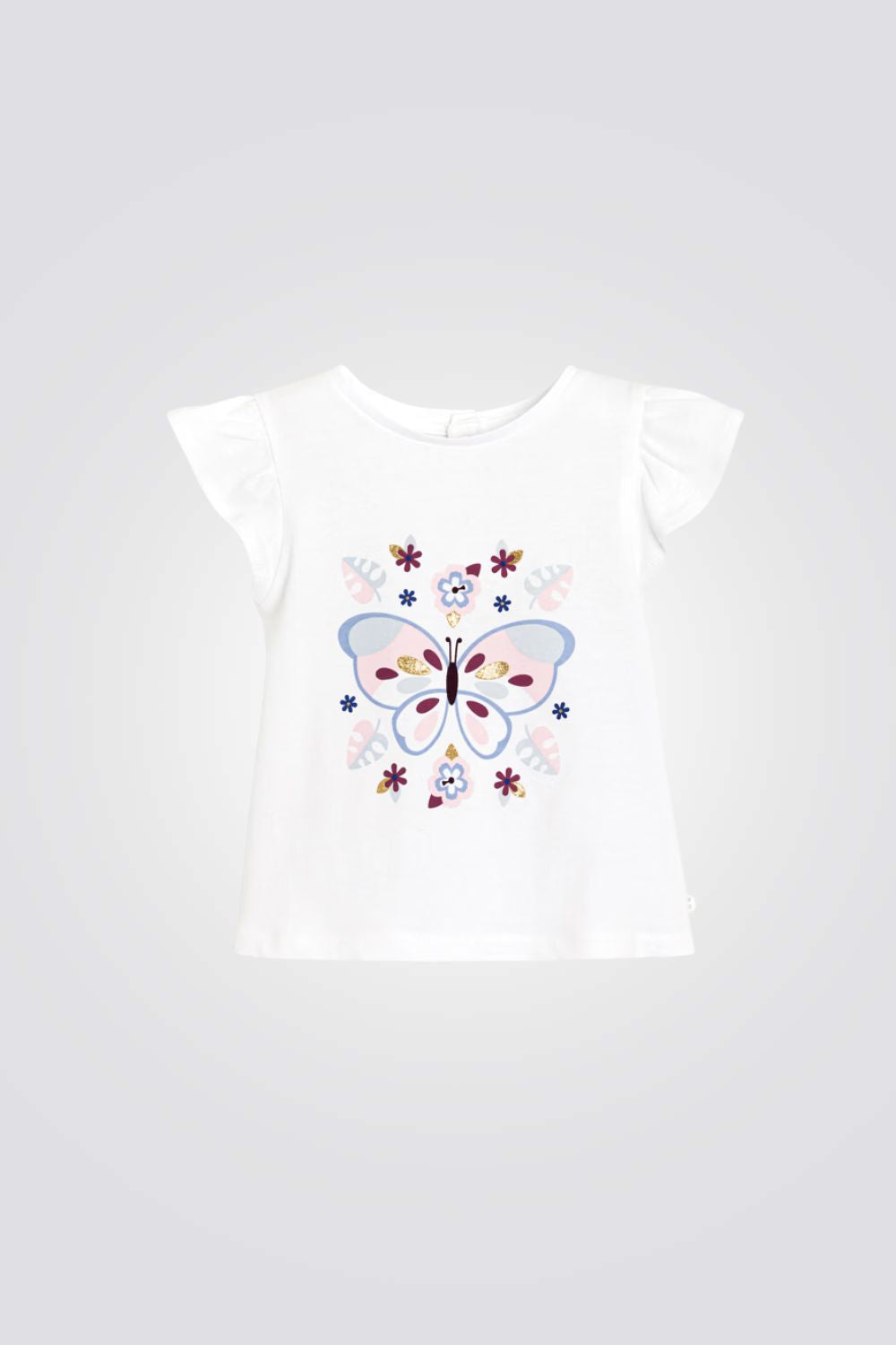 טישירט לתינוקות בצבע לבן עם הדפס