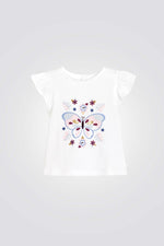 טישירט לתינוקות בצבע לבן עם הדפס