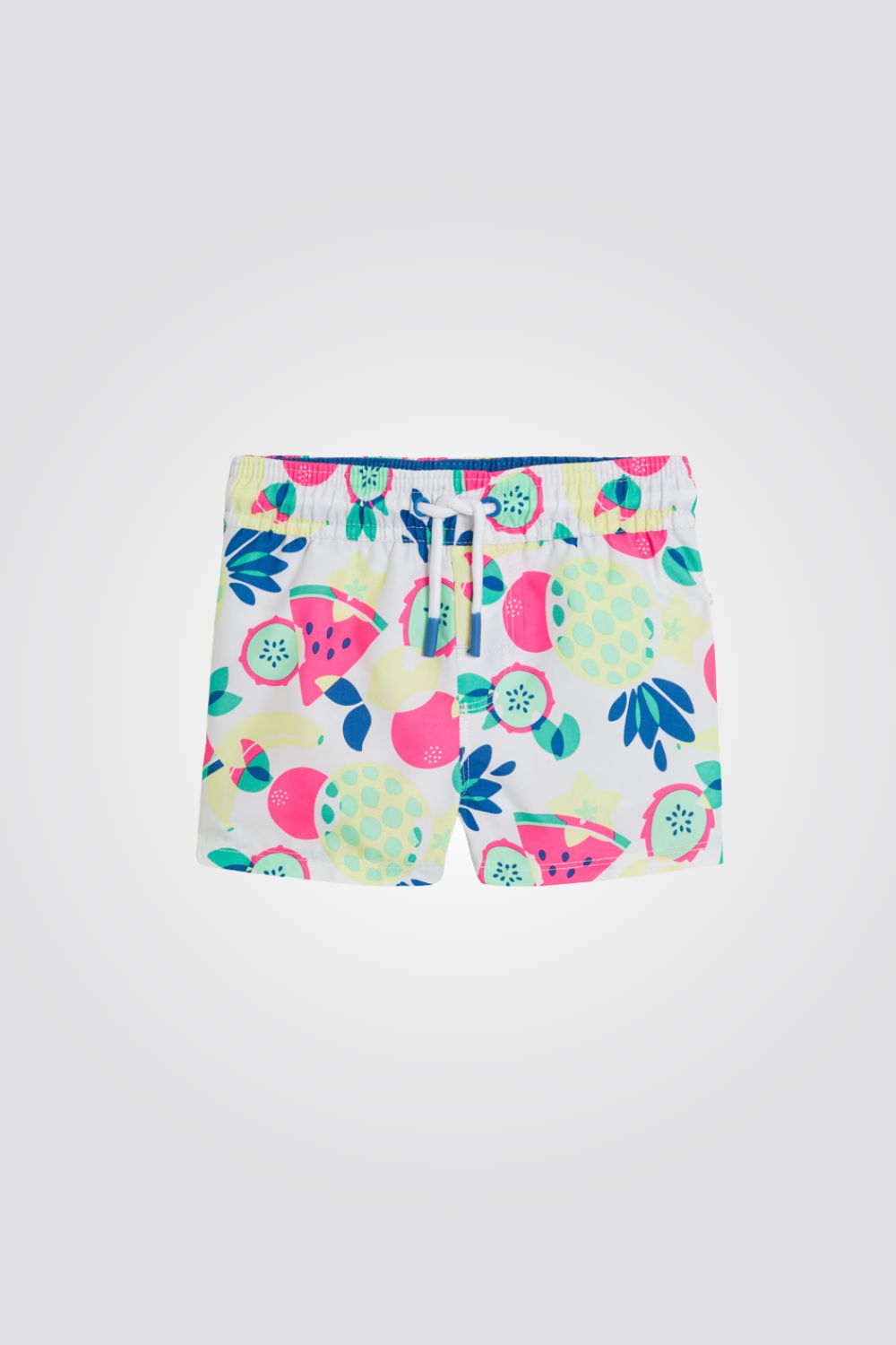 מכנס בגד ים לתינוקות בצבע לבן עם הדפס קיצי
