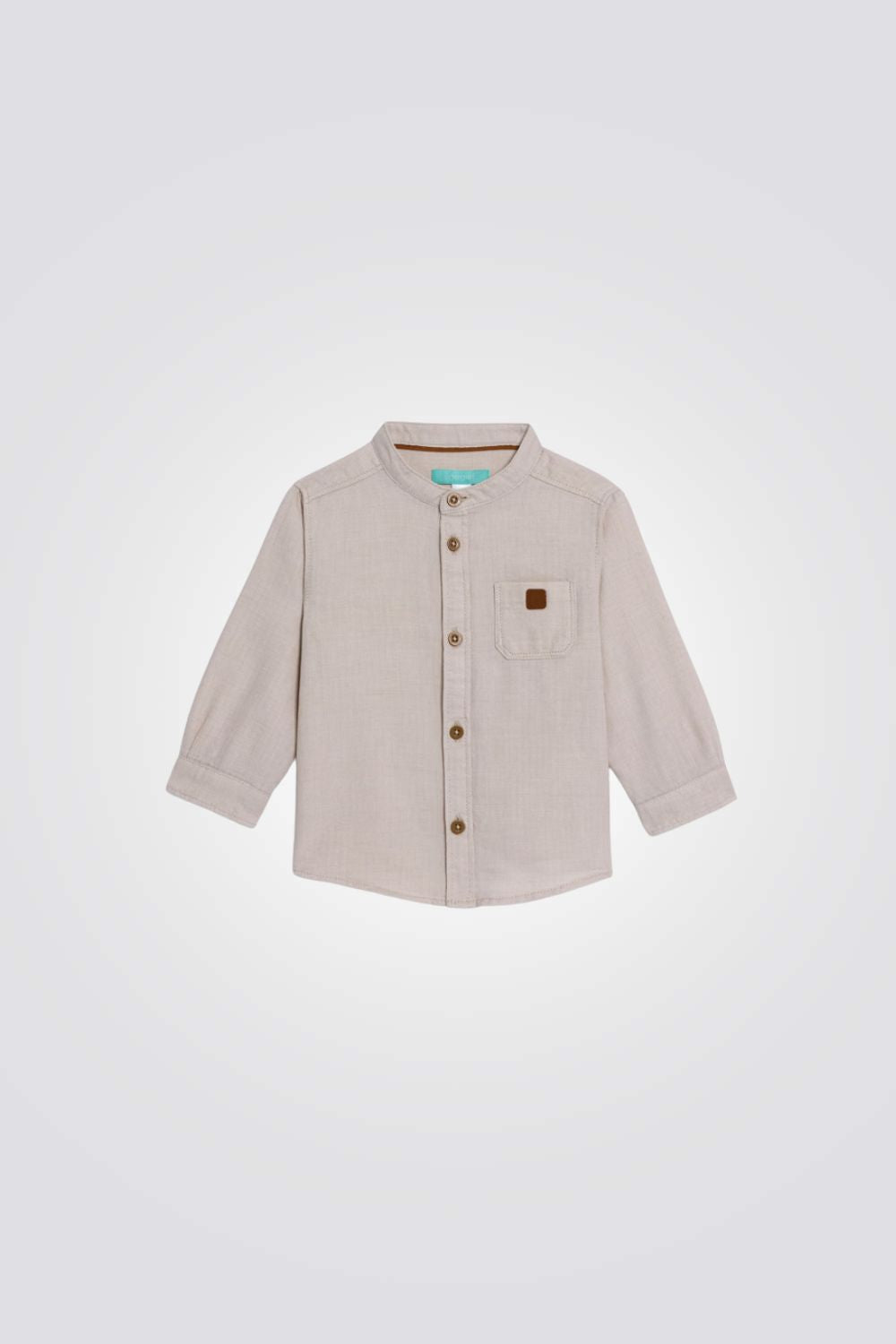 חולצת אוקספורד לתינוקות בצבע בז'