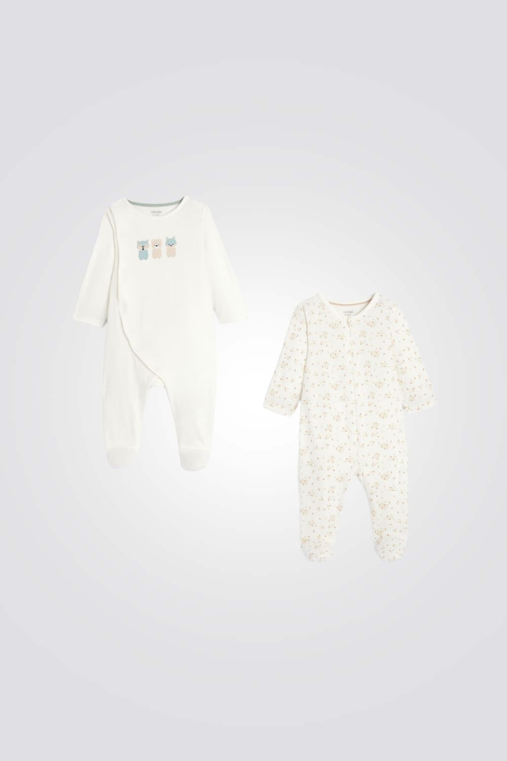 מארז 2 אוברול פיג'מה לתינוקות