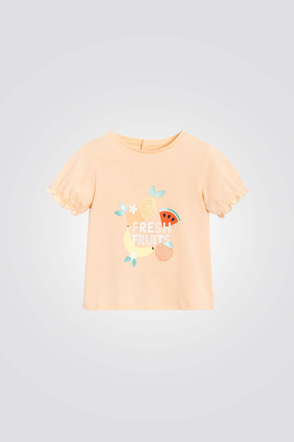 טישירו לתינוקות בצבע כתום עם הדפס קיצי 
