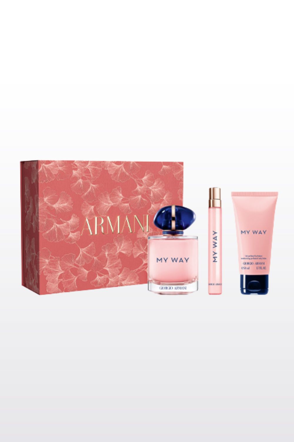 מארז בישום לאישה 90 מ"ל + 10 מ"ל + תחליב גוף 50 מ"ל My Way E.D.P