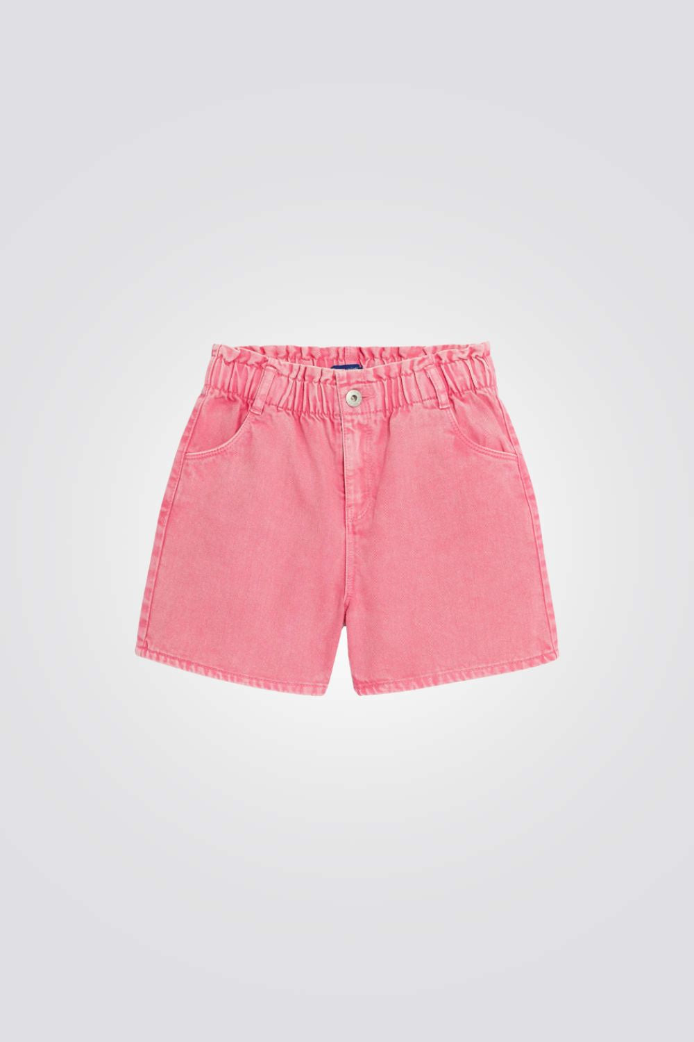 מכנסי ג'ינס קצרים לילדות בצבע ורוד 