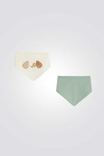 מארז סינרים לתינוקות בצבע ירוק ולבן 