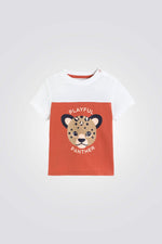 טישירט לתינוקות עם הדפס נמר 