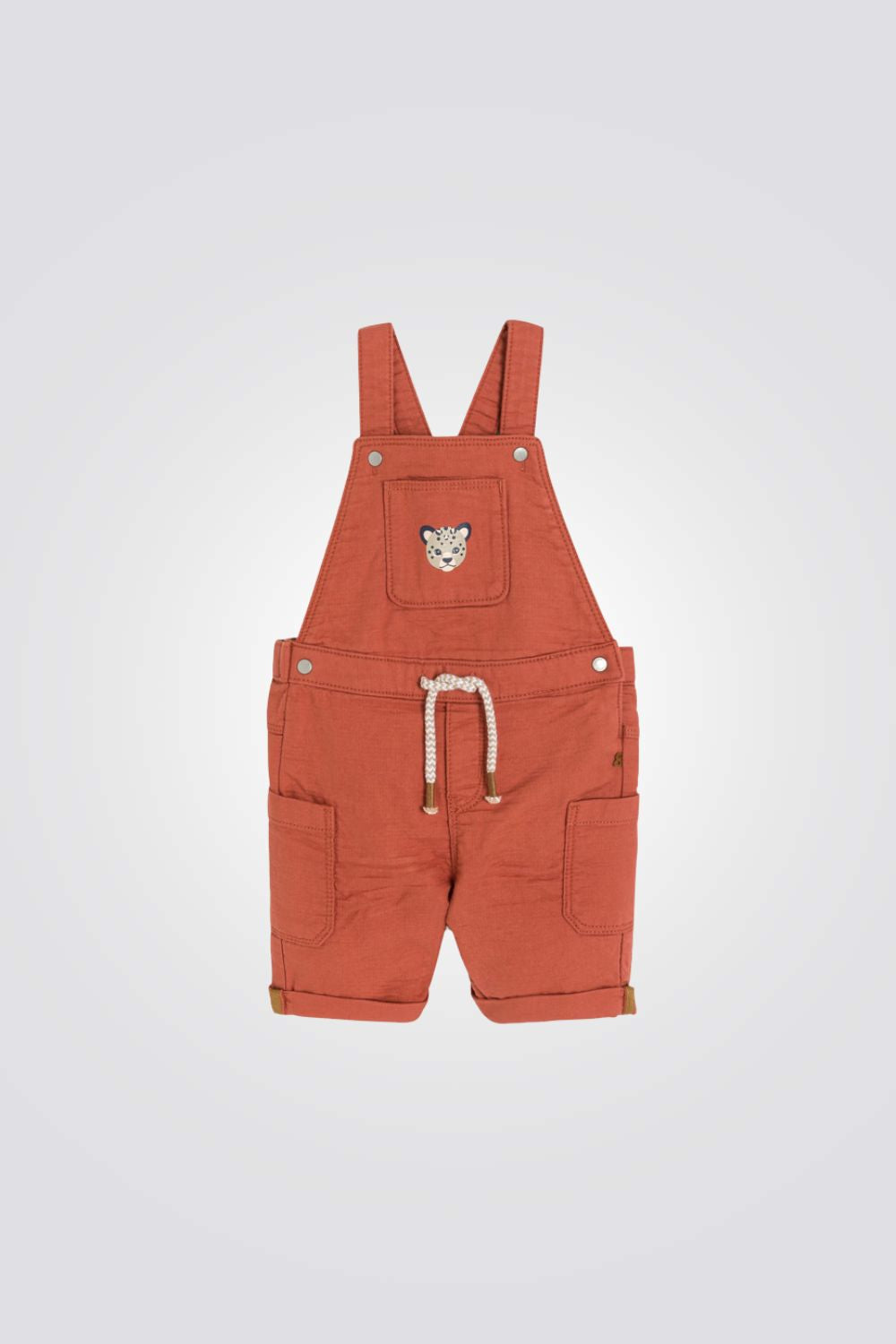 אוברול קצר לתינוקות בצבע כתום כהה 