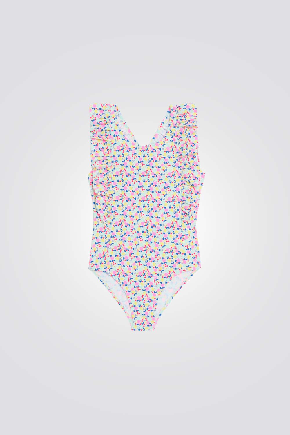 בגד ים שלם לילדות הדפס פרחוני