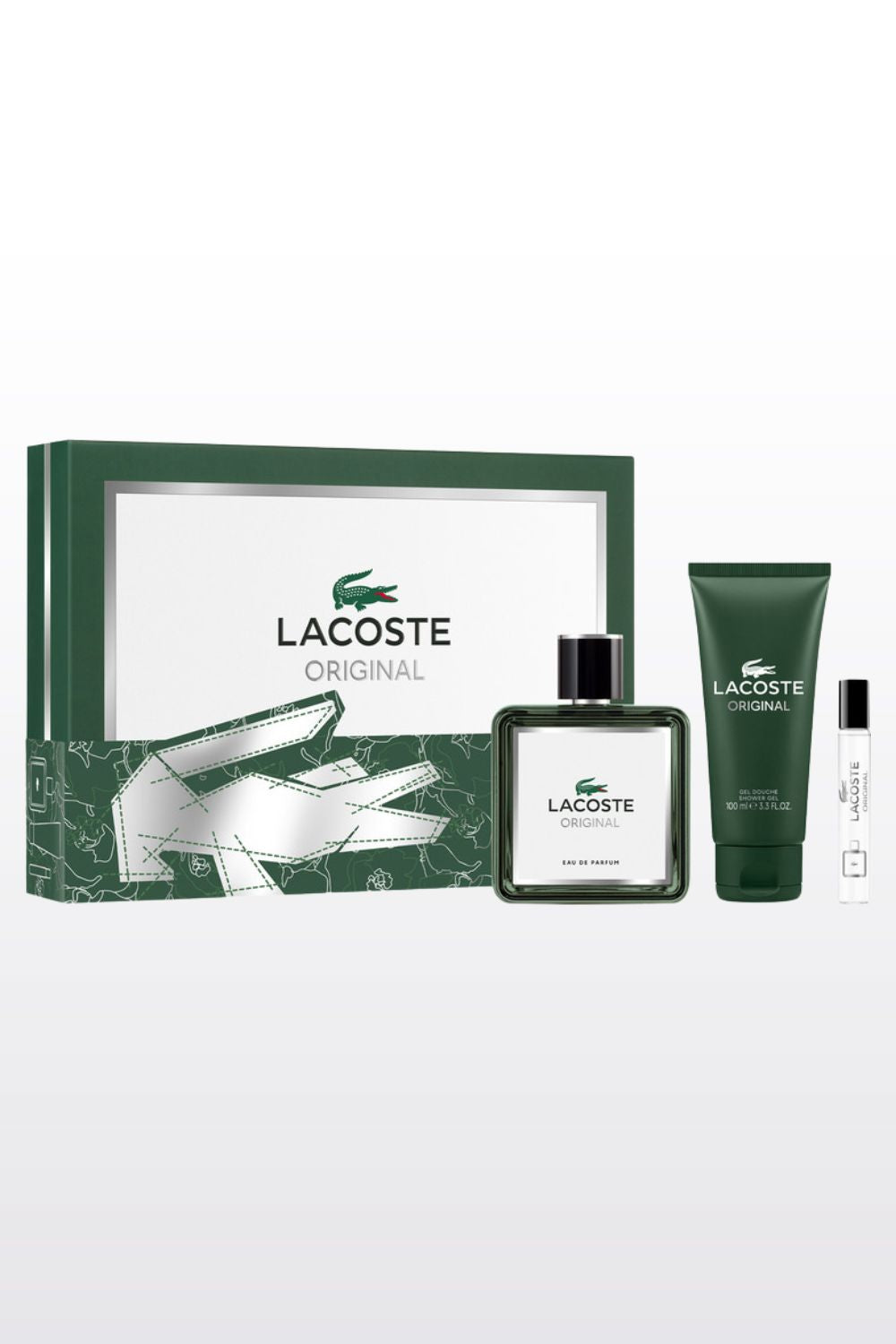 מארז בישום לגבר 100 מ"ל + 7.5 מ"ל + 100 מ"ל ג'ל רחצה LACOSTE ORIGINAL E.D.P | לקוסט
