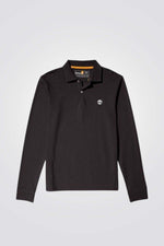 TIMBERLAND - חולצת פולו עם לוגו רקום בצבע שחור - MASHBIR//365