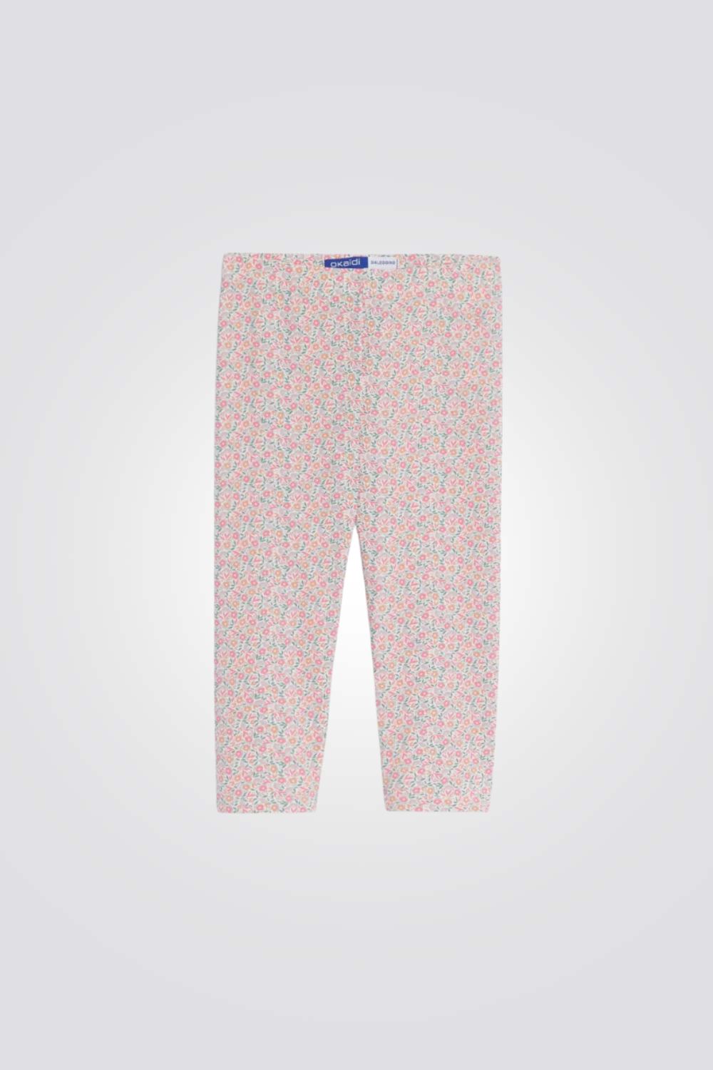 מכנסי טייץ 3/4 לילדות בהדפס פרחוני 