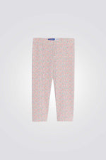 מכנסי טייץ 3/4 לילדות בהדפס פרחוני 