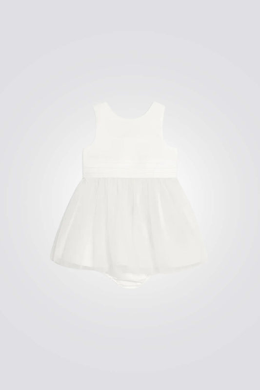 שמלה חגיגית לתינוקות בצבע לבן 