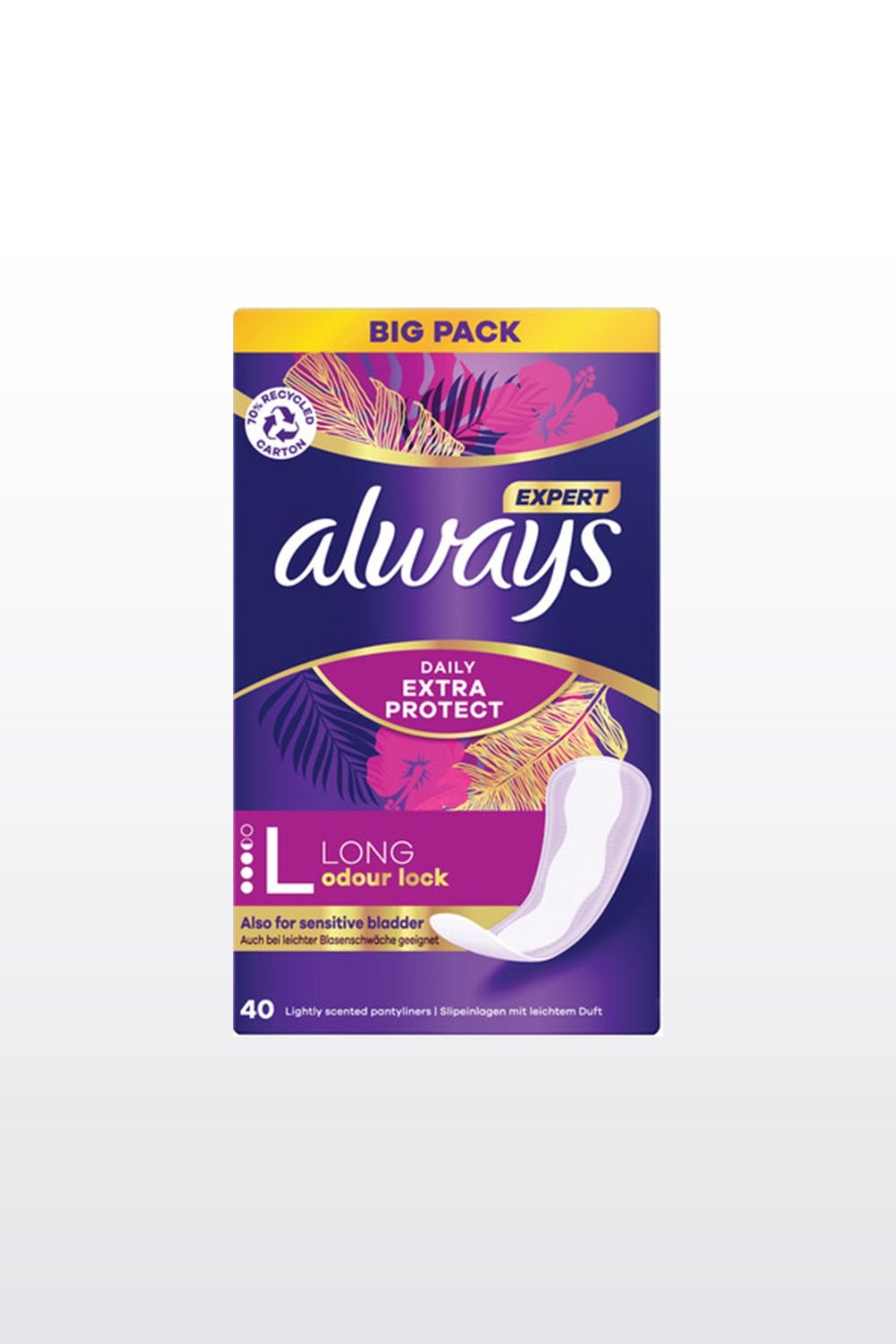 אולווייז מגן תחתון לונג אקסטרה פרוטקט 40 יח'