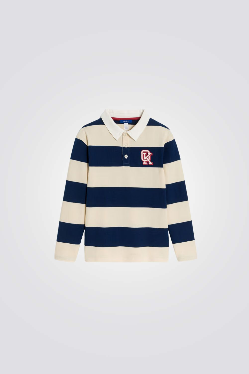 טישירט ארוכה לילדים עם הדפס פסים  | אוקאיידי 
