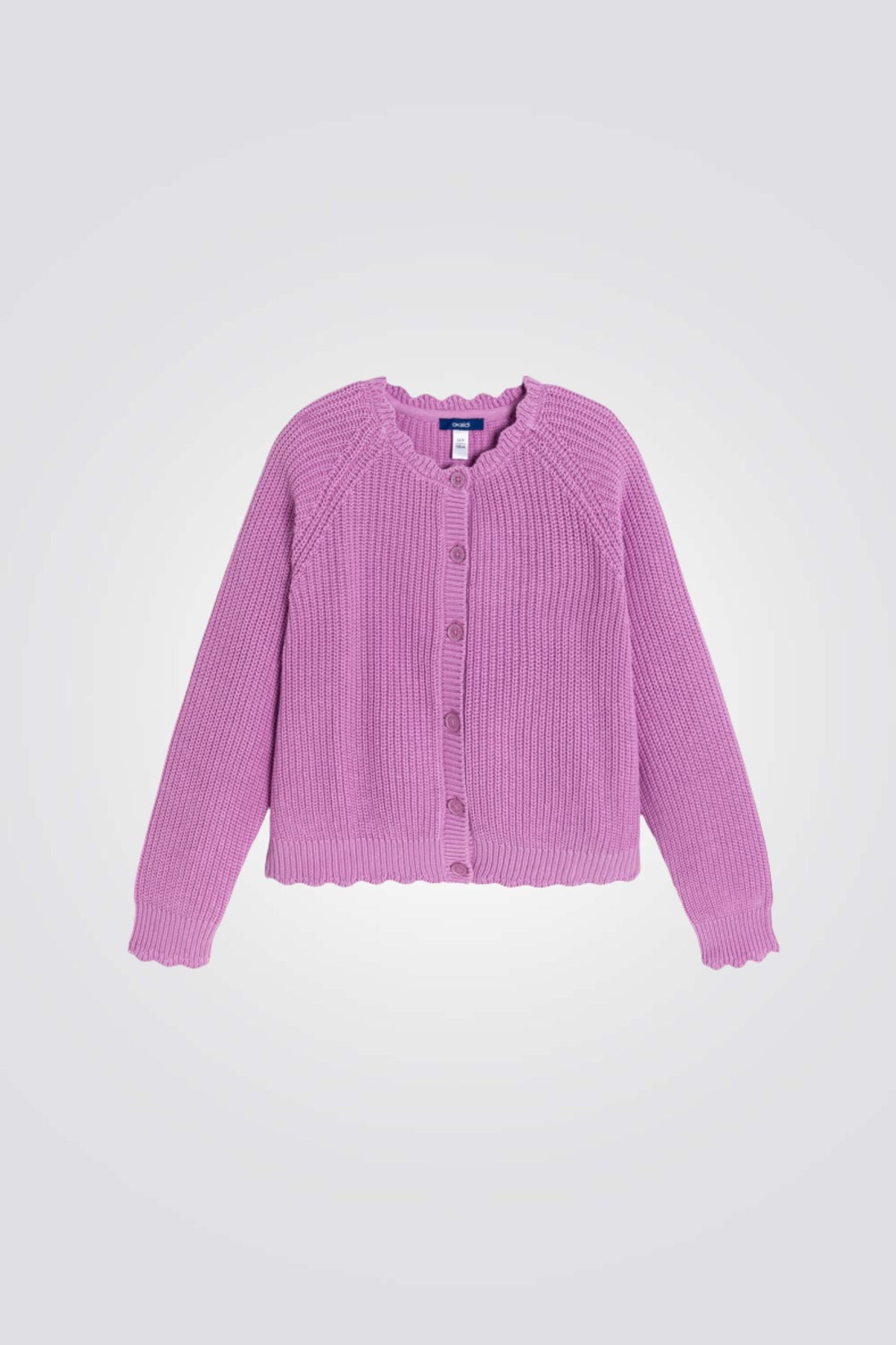 קרדיגן סוודר לילדות בצבע סגול  | אוקאיידי