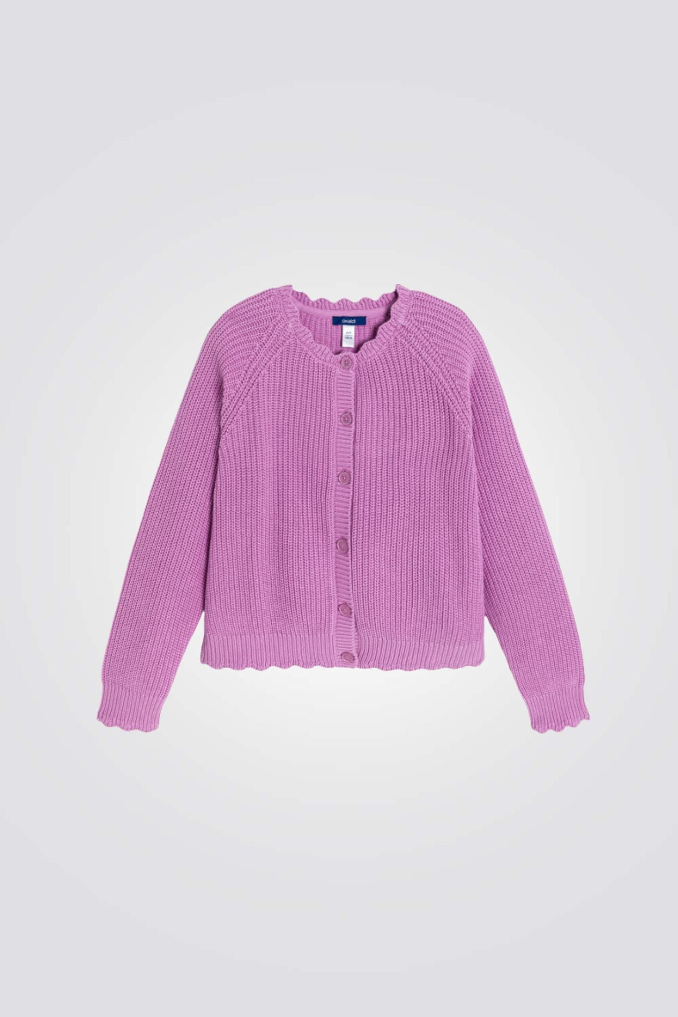 קרדיגן סוודר לילדות בצבע סגול  | אוקאיידי