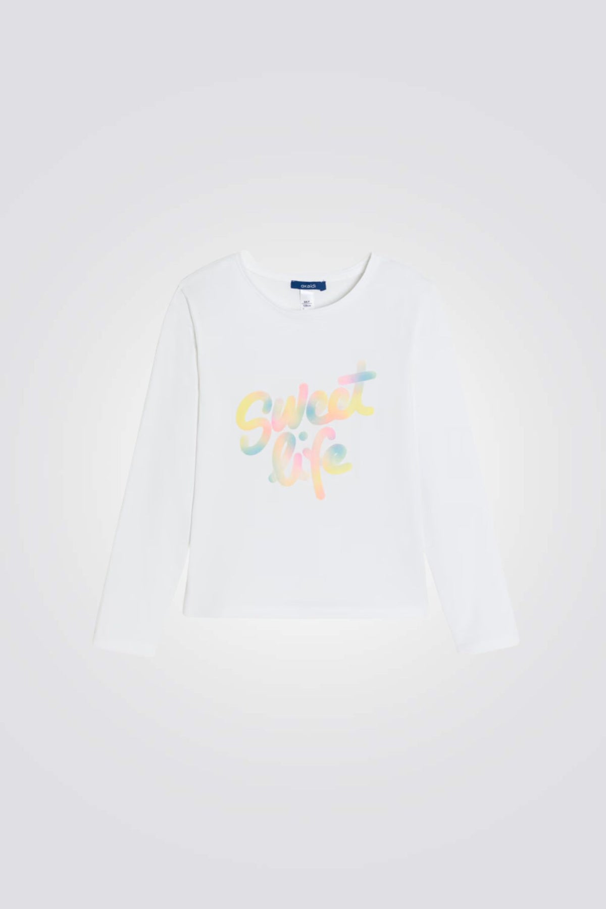 טישירט ארוכה לילדות בצבע לבן עם הדפס | אוקאיידי