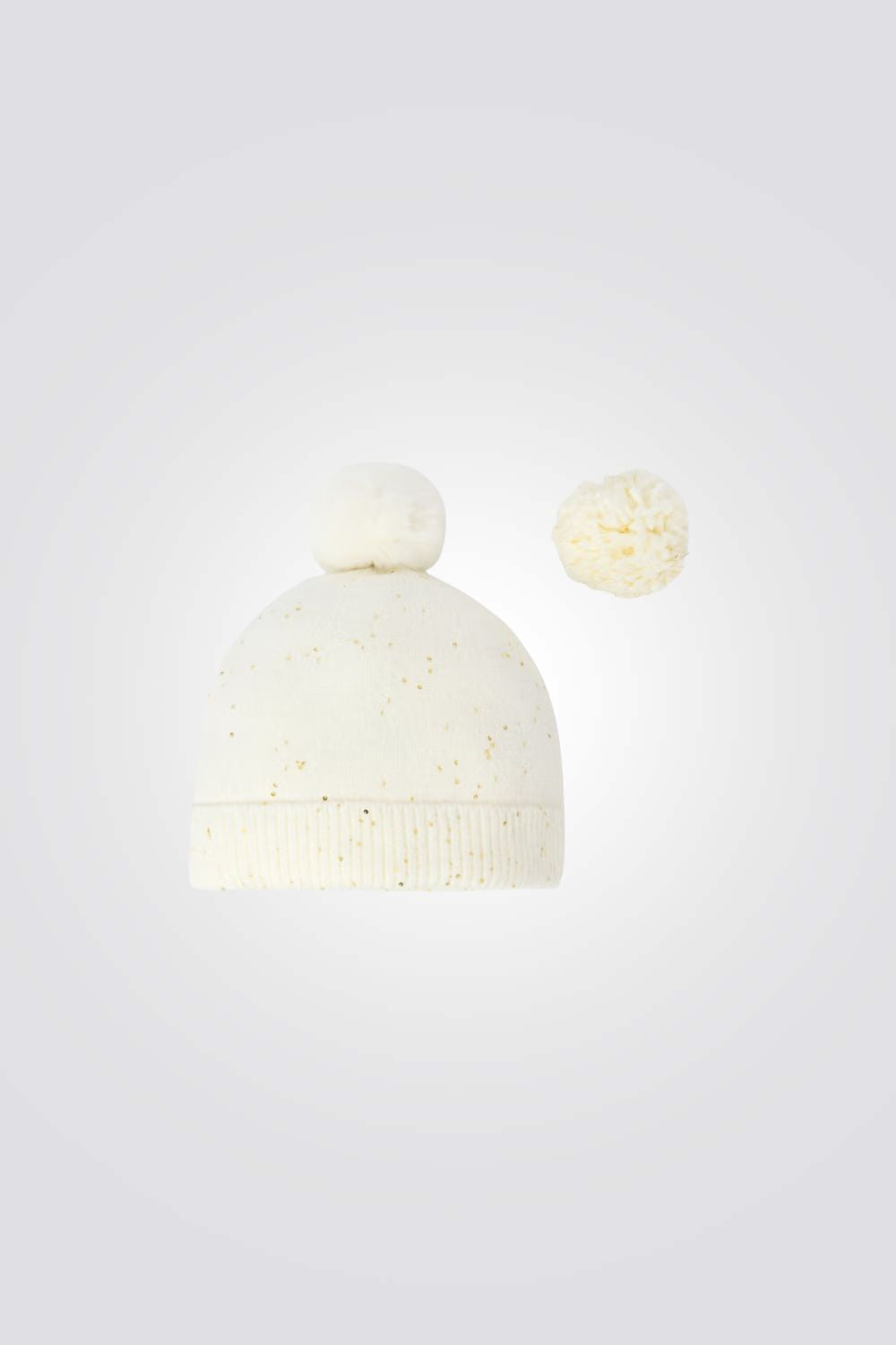 כובע גרב מנצנץ עם פונפונים נשלפים | אוקיידי