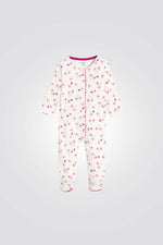 אוברול פיג'מה לתינוקות עם הדפס פרחוני | אובייבי