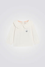 חולצה ארוכה לתינוקות בצבע לבן עם הדפס | אובייבי